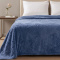 Manta Casal 240 Gramas 1,80m x 2,40m Jacquard C/ Sherpa Velvet Borboletas - Azul