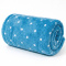 Manta Queen 220 Gramas 2,20m x 2,40m Flannel Soft Poá - Azul