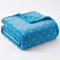 Manta Queen 220 Gramas 2,20m x 2,40m Flannel Soft Poá - Azul