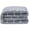 Manta Queen 220 Gramas 2,20m x 2,40m Flannel Soft Poá - Cinza