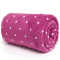 Manta Queen 220 Gramas 2,20m x 2,40m Flannel Soft Poá - Pink