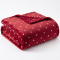 Manta Queen 220 Gramas 2,20m x 2,40m Flannel Soft Poá - Vermelho