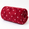 Manta Queen 220 Gramas 2,20m x 2,40m Flannel Soft Poá - Vermelho