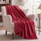 Manta Queen 220 Gramas 2,20m x 2,40m Flannel Soft Poá - Vermelho