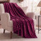Manta Queen 220 Gramas 2,20m x 2,40m Flannel Soft Poá - Vinho