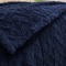 Manta Queen 220 Gramas 2,20m x 2,40m Jacquard C/ Sherpa em Alto Relevo Velvet - Azul Marinho