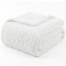 Manta Queen 220 Gramas 2,20m x 2,40m Jacquard C/ Sherpa em Alto Relevo Velvet - Branco