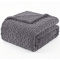 Manta Queen 220 Gramas 2,20m x 2,40m Jacquard C/ Sherpa em Alto Relevo Velvet - Cinza