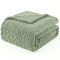 Manta Queen 220 Gramas 2,20m x 2,40m Jacquard C/ Sherpa em Alto Relevo Velvet - Menta