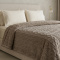 Manta Queen 220 Gramas 2,20m x 2,40m Jacquard C/ Sherpa em Alto Relevo Velvet - Taupe