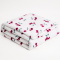 Manta Queen 220 Gramas 2,20m x 2,40m Super Soft Estampada Cerejas