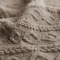 Manta Queen 240 Gramas 2,20m x 2,40m Jacquard C/ Sherpa em Alto Relevo Velvet - Taupe