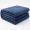 Manta Queen 240 Gramas 2,20m x 2,40m Jacquard em Alto Relevo Velvet Geométrica - Jeans