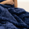 Manta Queen 260 Gramas Soft 2,20m x 2,40m Texturizada Fancy Star - Azul Marinho