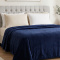 Manta Queen 260 Gramas Soft 2,20m x 2,40m Texturizada Fancy Star - Azul Marinho