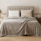 Manta Queen 260 Gramas Soft 2,20m x 2,40m Texturizada Fancy Star - Bege