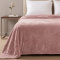 Manta Queen King 240 Gramas 2,20 x 2,40m Jacquard C/ Sherpa Velvet Borboletas - Rosê