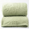 Manta Queen King 240 Gramas 2,20 x 2,40m Jacquard C/ Sherpa Velvet Borboletas - Verde