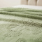 Manta Queen King 240 Gramas 2,20 x 2,40m Jacquard C/ Sherpa Velvet Borboletas - Verde