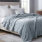 Manta Queen Listrada 180 Gramas Flannel Ultra Soft Paris - Prata