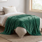 Manta Solteiro 2,20m x 1,60m Plush Texturada em Alto Relevo - Verde Bandeira