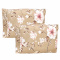 Par de Fronhas Percal 300 Fios Confort Print Estampada - Bege