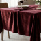 Toalha de Mesa Acetinada Toque Macio em Veludo P/ 8 Cadeiras - Vinho
