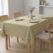 Toalha de Mesa em Jacquard Estampado Aveludado Toque Macio P/ 4 Cadeiras - Areia Geometrico