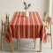 Toalha de Mesa em Jacquard Estampado Aveludado Toque Macio P/ 4 Cadeiras - Telha