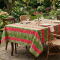 Toalha de Mesa em Jacquard Estampado Toque Macio P/ 4 Cadeiras - Tulipa Verde