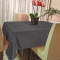 Toalha de Mesa em Jacquard Liso Acetinado Toque Macio Diamante P/ 4 Cadeiras - Grafite