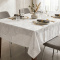 Toalha de Mesa Em Renda Cord 4 Cadeiras - Branco