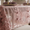 Toalha de Mesa Em Renda Cord 4 Cadeiras - Rosê