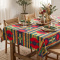 Toalha de Mesa Granite em Jacquard P/ 4 Cadeiras - Bege Abstrato