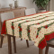 Toalha de Mesa Granite em Oxford Coleção Natal P/ 4 Cadeiras - Festão Bege