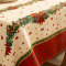 Toalha de Mesa Granite em Oxford Coleção Natal P/ 4 Cadeiras - Festão Bege
