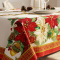 Toalha de Mesa Granite em Oxford Coleção Natal P/ 4 Cadeiras - Flor Natalina