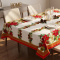Toalha de Mesa Granite em Oxford Coleção Natal P/ 4 Cadeiras - Flor Natalina