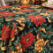 Toalha de Mesa Granite em Oxford Coleção Natal P/ 4 Cadeiras - Laço Dourado