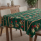 Toalha de Mesa Granite em Oxford Coleção Natal P/ 4 Cadeiras - Pinhas Verde Escuro