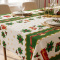 Toalha de Mesa Granite em Oxford Coleção Natal P/ 6 Cadeiras - Presente de Natal
