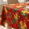 Toalha de Mesa Granite em Oxford Coleção Natal P/ 8 Cadeiras - Estrela Natalina