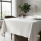 Toalha de Mesa Granite Texturada em Oxford P/ 6 Cadeiras - Branco