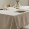 Toalha de Mesa Granite Texturada em Oxford P/ 8 Cadeiras - Bege