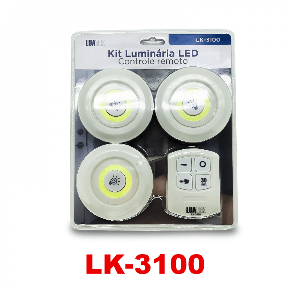 Kit Luminária LED com Controle Remoto D'mais Magazine