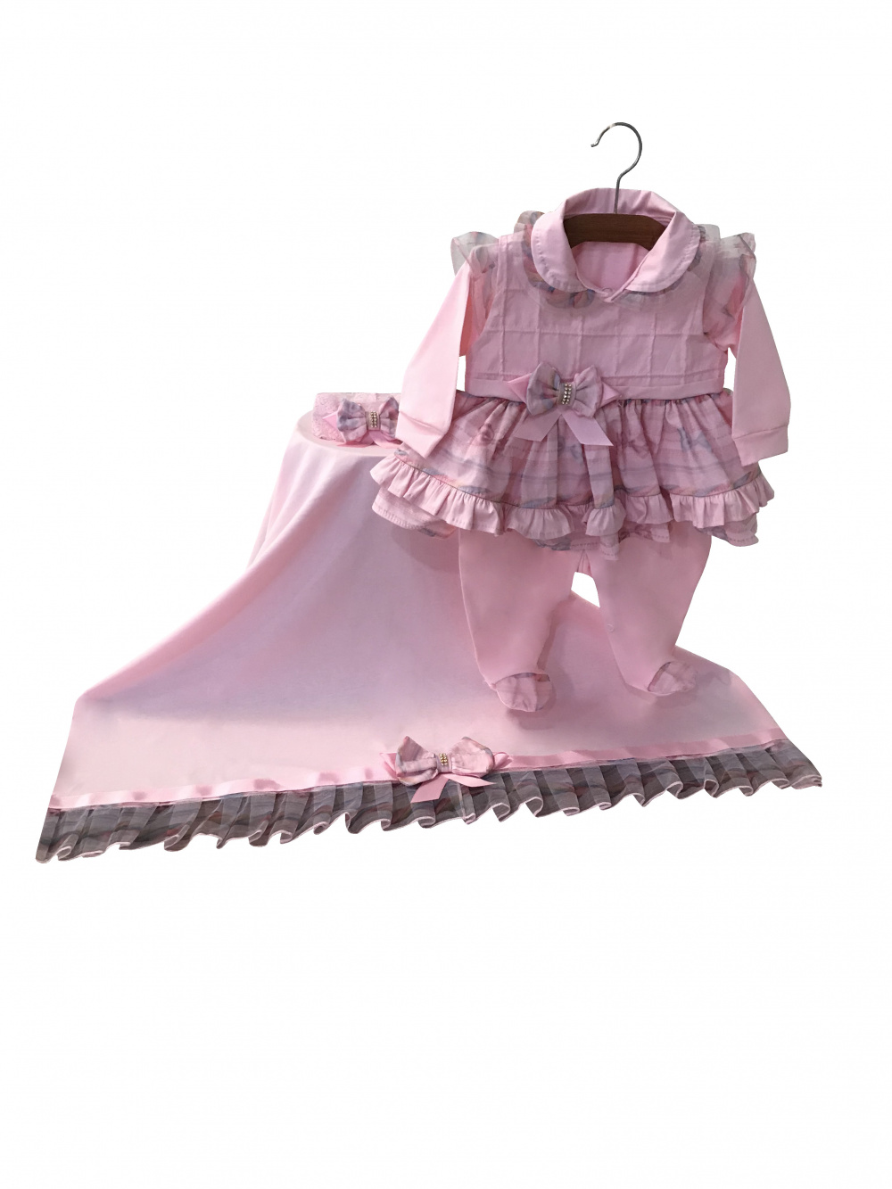 Kit Saída Maternidade - Rosa com vestido