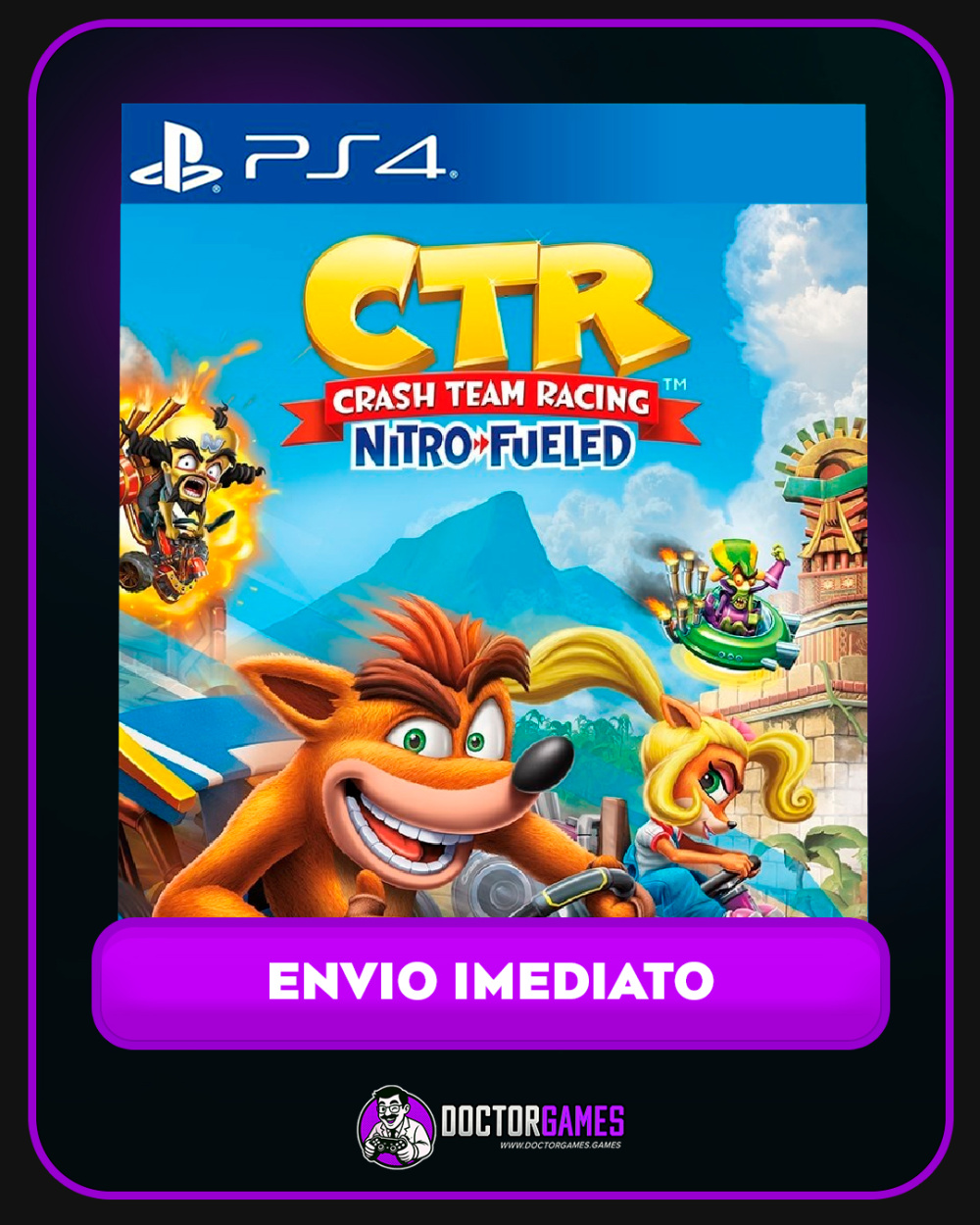 Crash Team Racing - PS4 - Edição Padrão - Mídia Digital - DoctorGames
