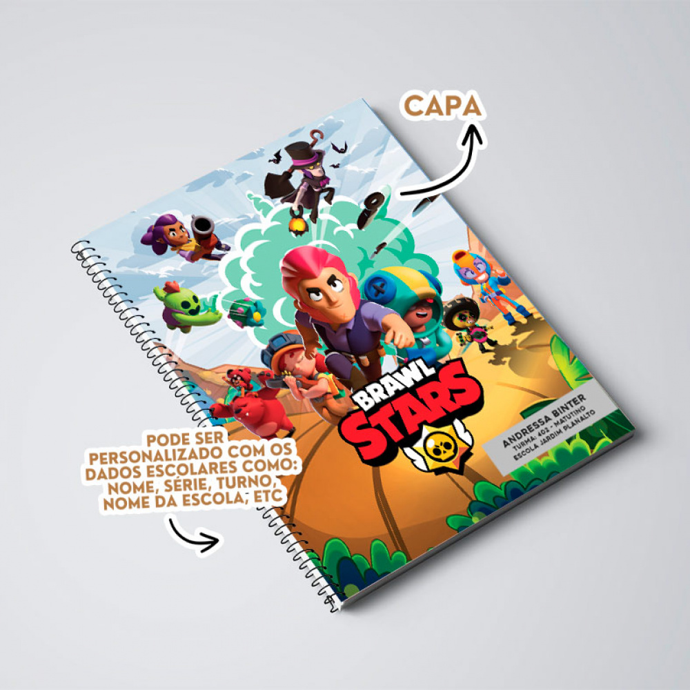 Caderno Personalizado Brawl Stars - Dois A Design