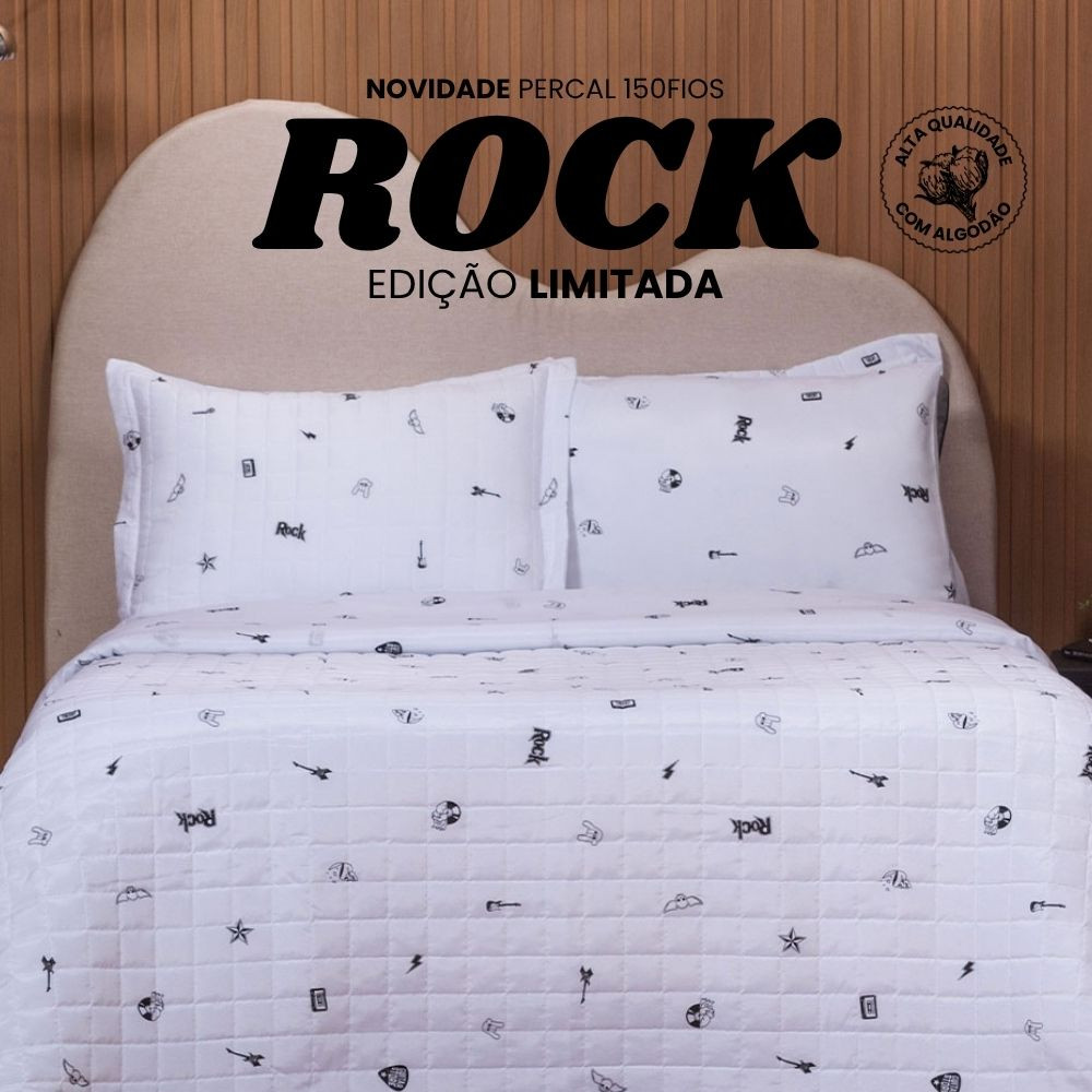 Rock N' Roll - Essencialle 150 Fios com algodão Estampado