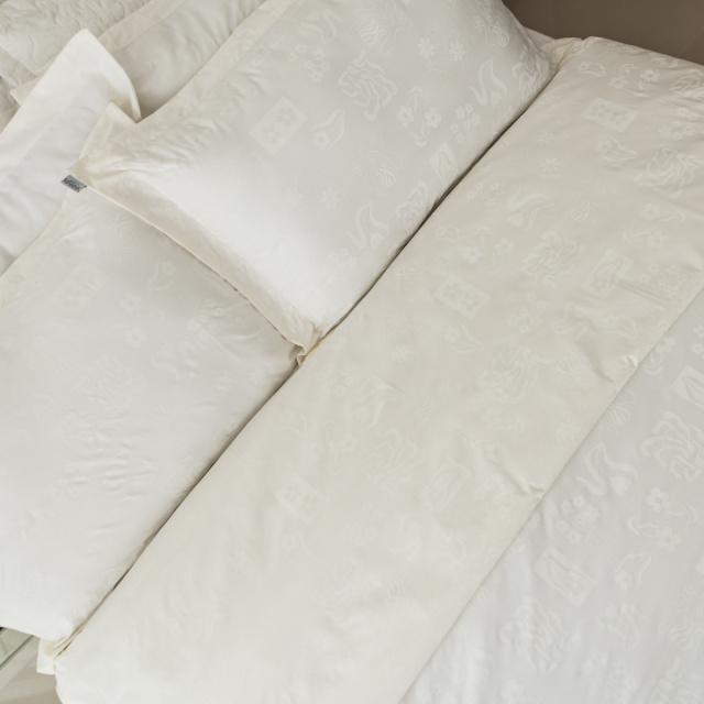 Capa de edredom (Duvet) Casal Percalle Estampado Percal 200 fios 100% Algodão - All white